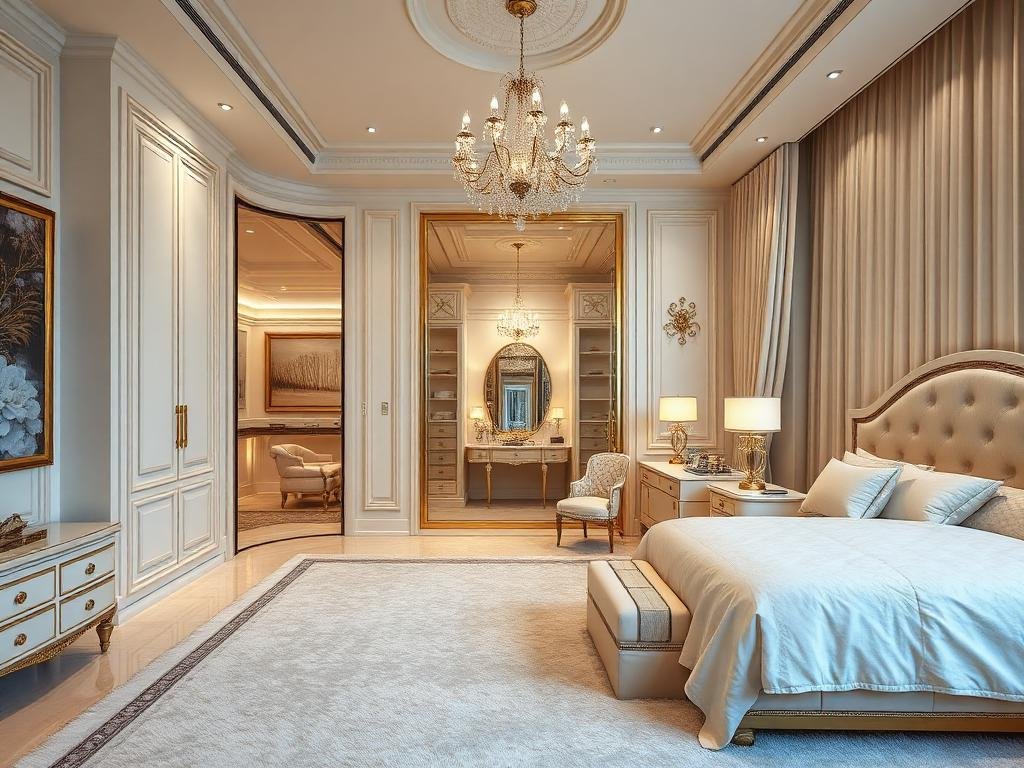 Bedroom with Walk-in Closet & Vanity Section